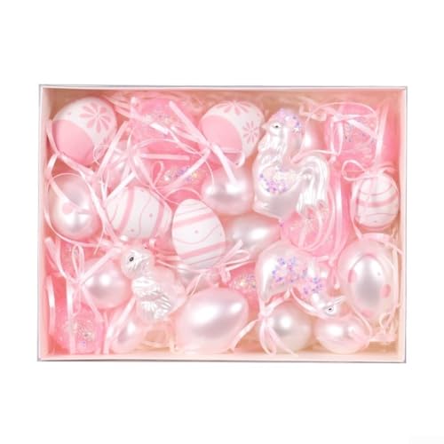 Oster-Baum-Ornamente, Set mit 30 bunten ABS-Dekorationen für Ihren Urlaub (für Pink) von Zoegneer