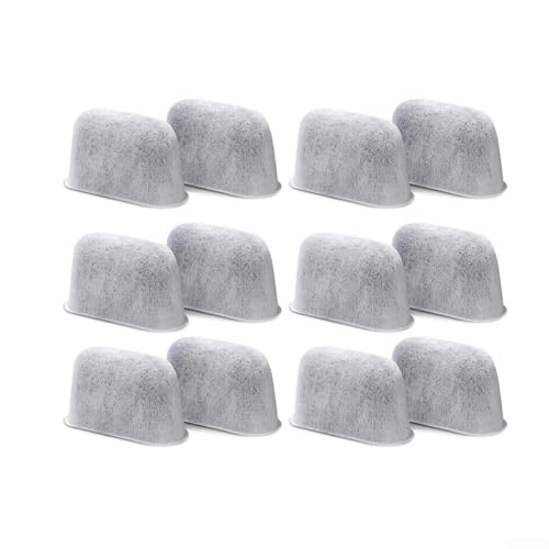 Packung mit 6 oder 12 Aktivkohle-Wasserfilter-Ersatzteilen, kompatibel mit Espresso-Kaffeemaschinen ES601 ES655 ES701 Einzelportion-Modellen (6 Stück) von Zoegneer