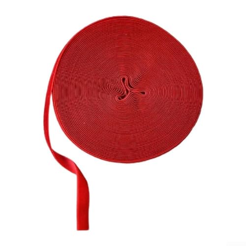 Samtband für Weihnachten, 10 m, zum Verpacken und Basteln, Verwendung in saisonalen Dekorationen und handgefertigten Schleifen (groß rot) von Zoegneer