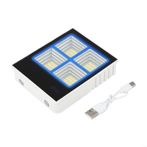 Solar-Laterne mit hoher Helligkeit, multifunktionale LED-Laterne für Campingausflüge und Situationen mit USB-Ausgang (weiß) von Zoegneer