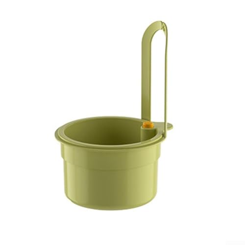 Spülbeckensiebkorb für die Küche Sanitäranlagen mit Haken zum Aufhängen, Werkzeuginstallation, Lebensmittelreste auffangen, Touch-Mülleimer und kompaktes Design (grün) von Zoegneer