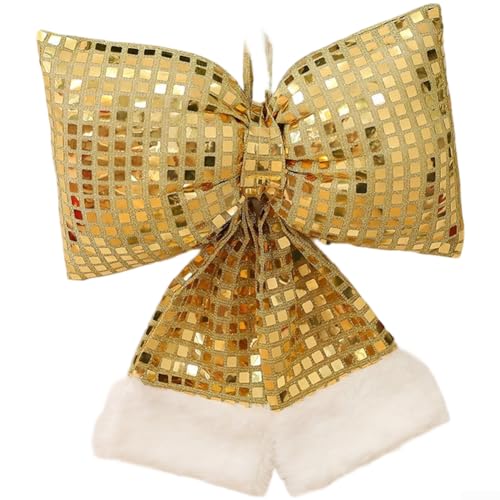 Traditionelle Weihnachtsschleife Ornament mit Glitzerstoff für DIY Urlaub Dekor und kommerzielle Fenster Displays (L) von Zoegneer