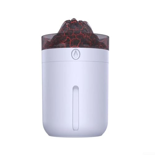 USB 330 ml Schreibtisch-Luftbefeuchter mit Farblicht, leiser Luftbefeuchter für Auto und Büro, mit einstellbaren Sprühmodi für verbesserte Luftzirkulation (weißer Riss) von Zoegneer