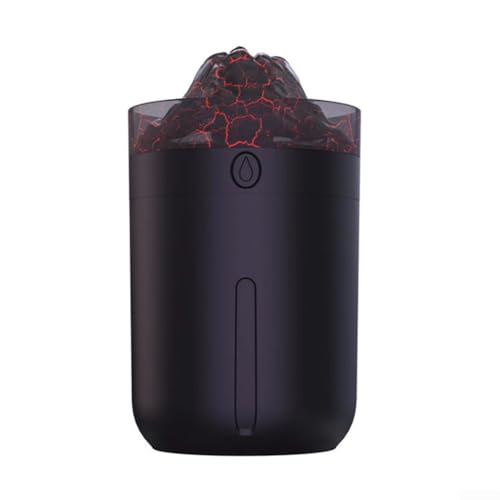 USB-betriebener 330 ml Schreibtisch-Luftbefeuchter mit Farblicht, leiser Luftbefeuchter für Schlafzimmer und Auto, mit kontinuierlichen und intermittierenden Sprühmodi für bessere Luft (schwarzer Riss von Zoegneer