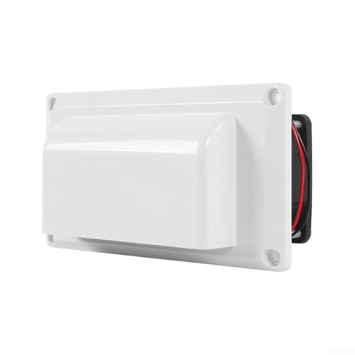 Zoegneer 12 V Wohnwagen-Seitenlüftungs-Set, Fahrzeugseitig montierter Abluftventilator, Ventilator, Dunstabzugshaube, Abluftventilator, Wohnmobil-Modifikationszubehör (6 W weiß) von Zoegneer