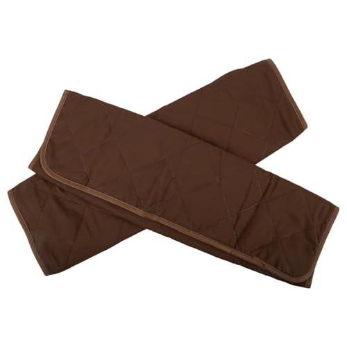 Zoegneer 2 x rutschfeste, wasserdichte Sitzkissen-Set, Feder-Baumwollpolster für Esszimmerstuhl, Sofa, Rollstuhl, Haustiermatte, Schutz, Heimmöbel, 56 x 53 cm (braun) von Zoegneer