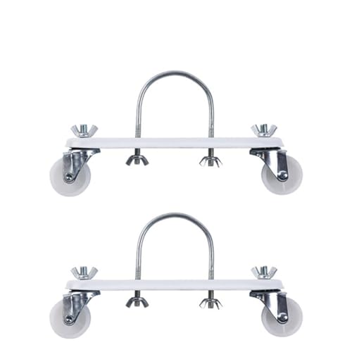 Zoegneer 2PCS Elektrische Heizung Spezielle Mobile Riemenscheibe Halterung, Öldose Hydroelektrische Heizkörper Ständer Öl Zinn Rad Heizkörper Caster (weiß) von Zoegneer