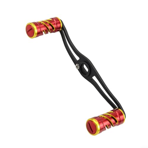 Zoegneer Angelrollengriff, Wassertropfen-Spule, Wassertropfen-Umwandlung, DIY-Zubehör, CNC-Prozess, Baitcast-kompatible Aluminiumlegierung (120 mm rotgelb) von Zoegneer