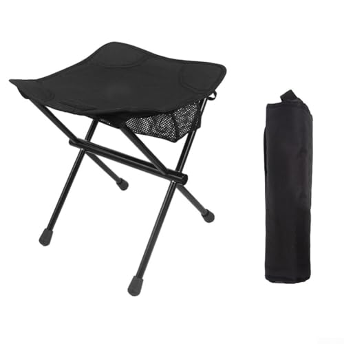 Zoegneer Campinghocker, tragbar, ultraleicht, Outdoor, Angeln, Klappstuhl mit Tragetasche (schwarz) von Zoegneer