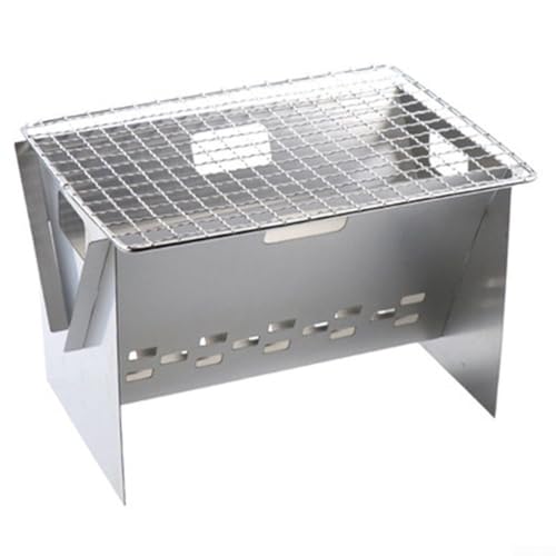 Zoegneer Edelstahl-Camping-Holzofen, Outdoor-Grill, zusammenklappbar, 20 x 13 x 12 cm von Zoegneer