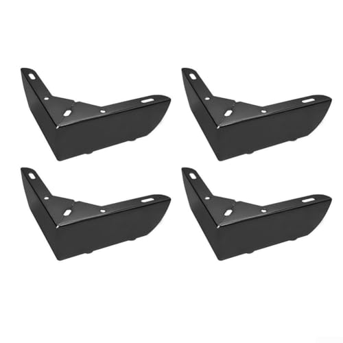 Zoegneer Elegante Metall-Möbelbeine, L-förmiges Design zur Verbesserung von Stabilität und Stil, Schwarz, 4 Stück von Zoegneer