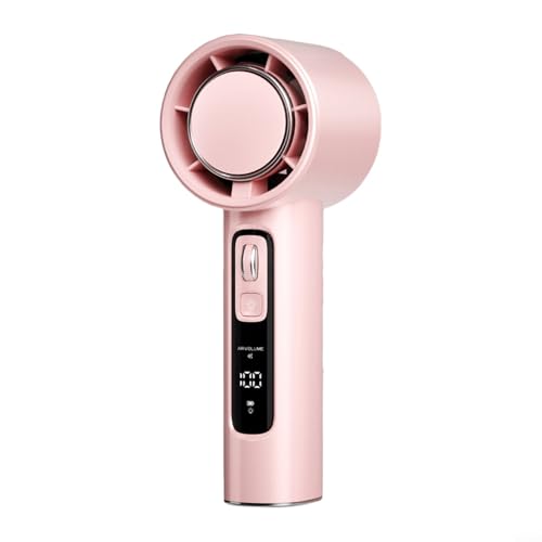 Zoegneer Handventilator mit einstellbarer Windgeschwindigkeit, langlebiger Akku, praktisches Digitaldisplay (rosa) von Zoegneer