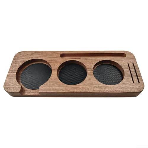 Zoegneer Kaffeestampfer Ständer Holzhalter Holz Kaffee Tamper Ständer Halter Matte Kaffeemaschine für Barista Werkzeuge Siebträger Station für Espresso Werkzeuge (C) von Zoegneer