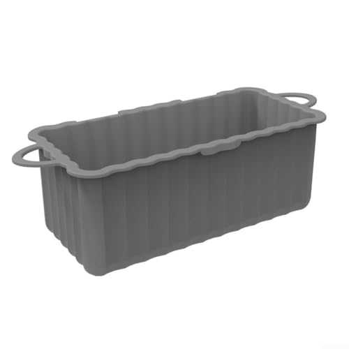 Zoegneer Kastenformen Silikon Backformen Rechteck Kuchenform Antihaft Brot Kastenform Hitzebeständig Backgeschirr für Backofen Mikrowelle Luftfritteuse 17,6 x 8,9 cm (Grau) von Zoegneer