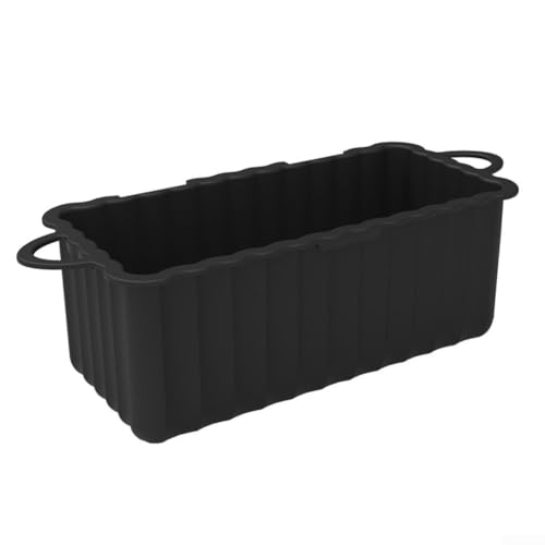 Zoegneer Kastenformen Silikon Backformen Rechteck Kuchenform Antihaft Brot Kastenform Hitzebeständig Backgeschirr für Backofen Mikrowelle Luftfritteuse 17,6 x 8,9 cm (schwarz) von Zoegneer