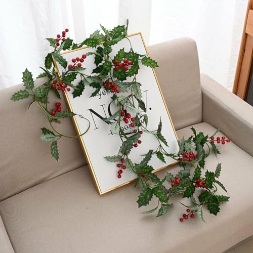 Zoegneer Künstliche Beerenranke Weihnachtsgirlande Künstliche Pflanzen Gefälschte Reben Für Weihnachtsfeiern Und Andere Dekorationen von Zoegneer