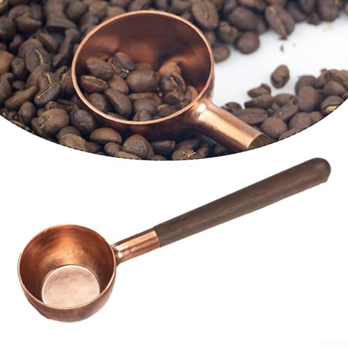 Zoegneer Kupfer-Kaffeemesslöffel, schwarzer Walnuss-Griff, hitzebeständig, Messlöffel, Schaufel für Zuhause, 10 g Zoegneer Kupfer-Kaffeemesslöffel, schwarzer Walnuss-Griff, hitzebeständig, Messlöffel, Schaufel für Zuhause, 10 g von Zoegneer