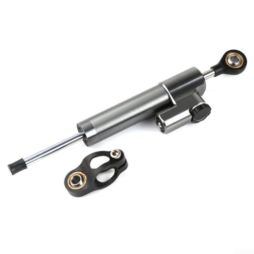 Zoegneer Motorrad-Lenkungsdämpfer Stabilisator Motorrad-Lenkerdämpfer Lenkerhalterung Dämpfer Lenkstabilisator 256 mm kurze Version (Titan) von Zoegneer