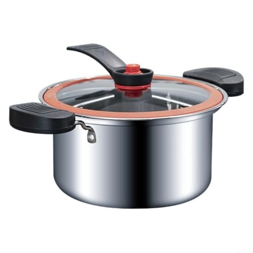 Zoegneer Multifunktionaler Kochtopf Schnellkochtopf Antihaft Kochtopf Multifunktionaler Slow Cooker Eintopf für Küche Offene Flamme 3,5 l (Silber) von Zoegneer