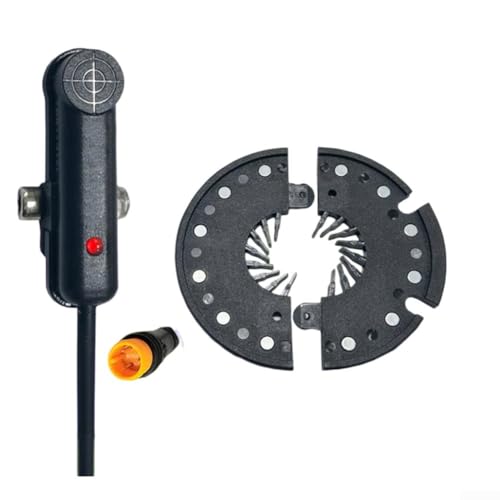 Zoegneer Pedalassistent Sensor für Elektrofahrräder, 12 Magnete, Dual Hall Schnellspanner PAS mit 3-poliger wasserdichter Schnittstelle für linke Seite, DH12L Kompatibilität (DH12R) von Zoegneer
