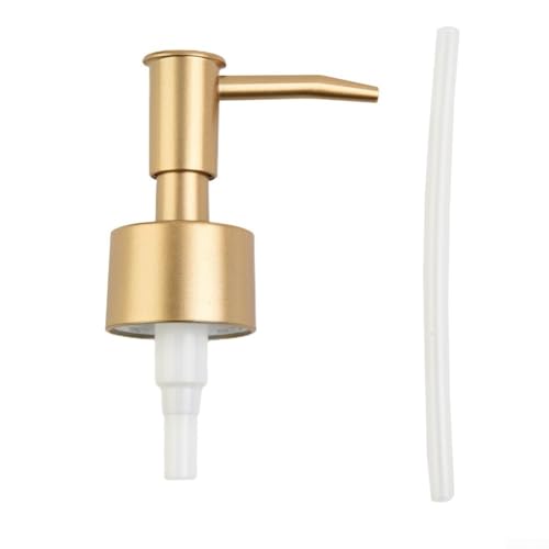 Zoegneer Pumpenkopf für Lotionsflaschen, aus Kunststoff, Seifenspender, Ersatzpumpe, Flaschenspender für Badezimmer, Hotels, Clubs, SPAs (mattes Gold) von Zoegneer