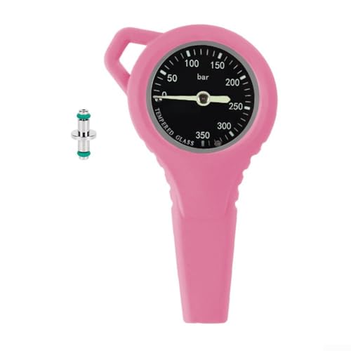 Zoegneer Scuba Diving Manometer 7/16 20UNF Gewinde Restdruckprüfer mit Kohlefaser-gewebtem Schlauch, leuchtendes Zifferblatt und 360-Grad-Drehung für Unterwasser (pink) von Zoegneer