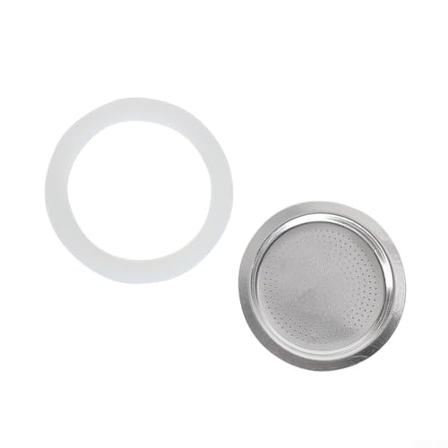 Zoegneer Silikon-Gummidichtung, Mokkakanne, Kaffeekanne, Silikongummi für Ring-Dichtung für Ring, passend für Espresso-Töpfe (1 Tasse + Sieb) von Zoegneer