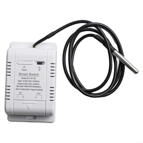 Zoegneer Smart Switch Smart Temperatur-Feuchtigkeitsschalter Leistungsschalter Fernbedienung mit Timer-Zeitplan-Funktion für Smart Home für App(A) von Zoegneer