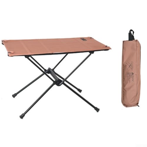 Zoegneer Ultraleichter Aluminium-Klapptisch und Stühle, tragbarer Camping-Tisch, Grilltisch, taktischer Tisch (Sandfarbe) von Zoegneer