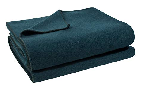 Soft-Fleece-Decke – Polarfleece-Decke mit Häkelstich – flauschige Kuscheldecke – 180x220 cm – 795 dark ocean - von ’zoeppritz since 1828’ von Zoeppritz Since 1828
