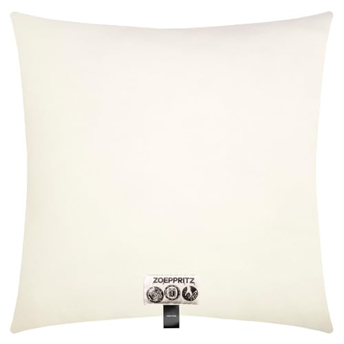 Soft-Fleece-Kissenbezug – Polarfleece-Kissenbezug mit Häkelstich – Flauschige Kissenhülle – 40x40 cm – 020 Cream – von 'zoeppritz since 1828', 702291-020-40x40 von Zoeppritz Since 1828