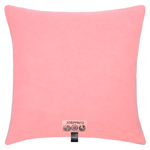 Soft-Fleece-Kissenbezug – Polarfleece-Kissenbezug mit Häkelstich – Flauschige Kissenhülle – 40x40 cm – 321 Dusty Pink – von 'zoeppritz since 1828', 702291-321-50x50 von Zoeppritz Since 1828