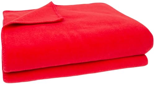 Zoeppritz Soft-Fleece Decke mit Cashmere Handfeel - 110 x 160 cm - Oeko-TEX 100 - Made in Italy - 355 Geranium von Zoeppritz Since 1828