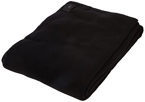 Soft-Fleece-Decke – Polarfleece-Decke mit Häkelstich – flauschige Kuscheldecke – 110x150 cm – 980 black – von 'zoeppritz since 1828', 103291-980-110x150 von 'zoeppritz since 1828'