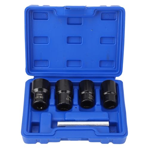 1/2 "-Antriebsschrauben-Nuss-Extraktor-Set, 5 Stück Twist-Steckdose, Sperr rad-Lug-Nuss-Entferner-Kit 17mm 19mm 21mm 22mm Steckdose von Zoeyilan