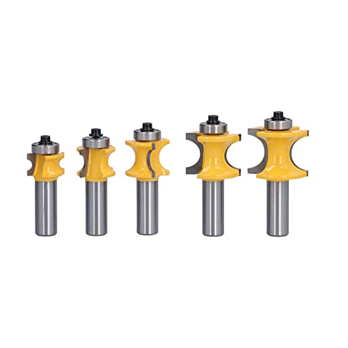 1/2in Shank halb runde Bullnose Router Bit Set 5pcs Holzfräsenschneider CNC -Gravurmaschine 1/2in Shank halb runde Bullnose Router Bit Set 5pcs Holzfräsenschneider CNC -Gravurmaschine von Zoeyilan