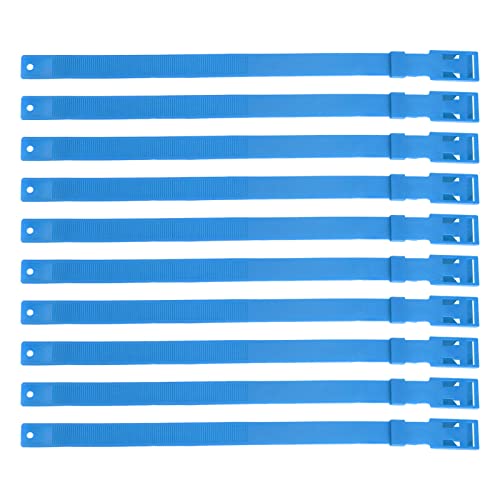 10 Sets Verstellbare Ziegenkragen, Haustier Vieh -PU -ID -Nummer, Tierhalter, Schafkragen für kleine Ziegenziegen Kuh mit kleiner landwirtschaftlicher Tiere, Accessoires für (Rot) (Grün) (Gelb) (Blau) von Zoeyilan