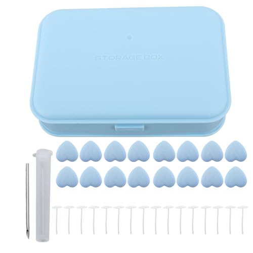 16 PCs Quilt Fixing Clips Bettlinge, Stecknadelbäder, niedliche Herzbaumbeinbindelemente, Bettdecken von Bettdecke, Dicke -Dicke -Quilts -Blatt (weiß, grau, blau, Roseate) (Weiß) (Grau) (Blau) von Zoeyilan