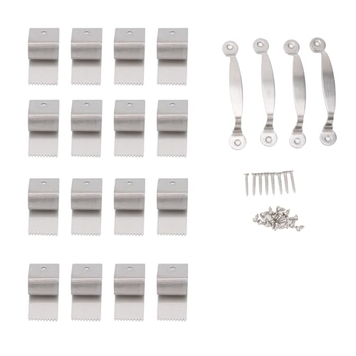 16PCS Hurricane Fenster clips passen 1/2 Zoll dicken Sperrholz Edelstahl wieder verwendbare Hurricane Board Up Clip Shutter Hardware für Fensters chutz (Schwarz) (Originalfarbe) von Zoeyilan