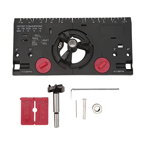 35 mm Scharnier langweiliger Jig Holzbearbeitungsscharnierlochbohrer -Leitfaden mit Cutter und 1/16 -Zoll -Bit (Schwarz) von Zoeyilan