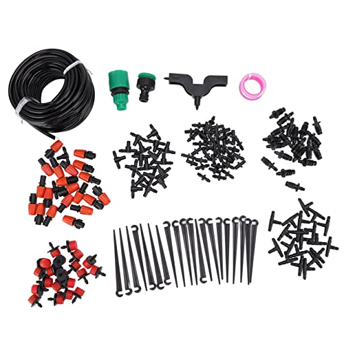 49ft Tropfbewässerungssystem Kit, Gartenwässerungssystem, einstellbare DIY -automatische Bewässerungsausrüstung, Vertriebsschläuche und Zubehör, für Garten, Garten, Rasen, Pflanzen von Zoeyilan