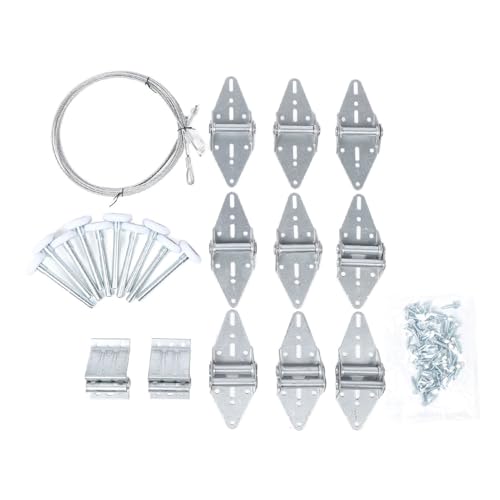 8-9x7 Garagentor-Tune-up-Kit Edelstahl Smoother Performance Top-Halterung Nylonwalze 2650 mm Drahtseil Größe 1 2 3 Scharniersatz von Zoeyilan