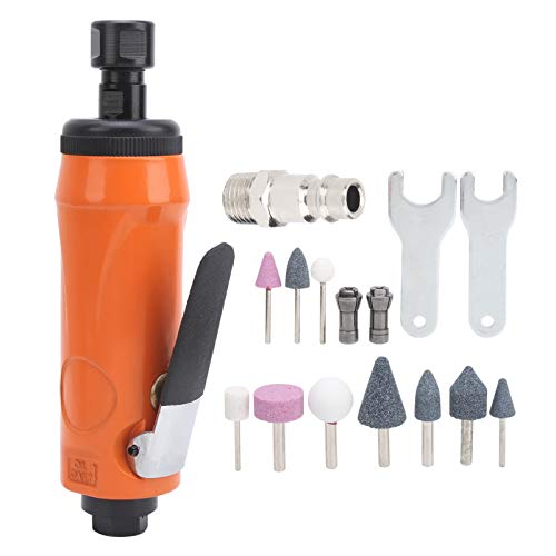 Air Die Pneumatic Winkel Schleifgravurpolierter Maschinen -Kit 0,62 MPa KP621H Gerade Griff Konstruktion kompakt und tragbar mit 10 Schleifkörpern für verschiedene Anwendungen (Japanischer Stil) (US von Zoeyilan