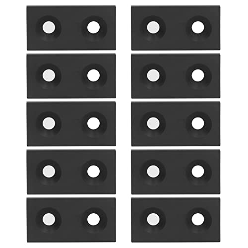 Aluminium -Profil -Endkappen -Metallabdeckplatte für CNC -Maschinen 3060 Doppellöcher (Silber) (Schwarz) von Zoeyilan