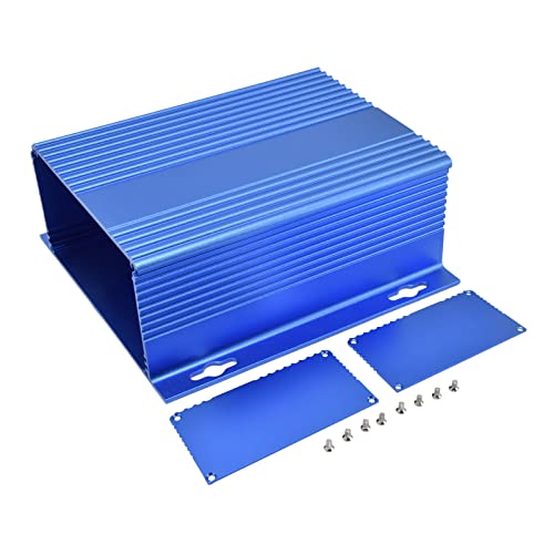 Aluminiumlegierung Elektrische Box Splichtgehäuse 61x147x155 mm mattblau für Stromplatten elektronische Geräte von Zoeyilan
