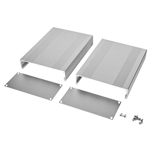 Elektronisches Projektgehäuse, silberweiße Leiterplatte aus Aluminiumlegierung, 68 x 145 x 200 mm, passend für Decoder-Controller, DIY von Zoeyilan