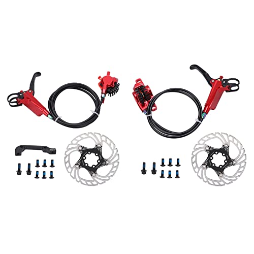 Fahrradbremse Kühlscheibe Eisrotor Starkes Bremsen Hydraulische Scheibenbremse (Rot) von Zoeyilan