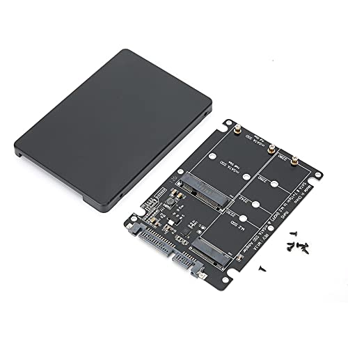 Festplattenbox Black ABS SSD 2 in 1 M.2 B-Key MSATA an SATA 3.0 Computerzubehör (nicht inklusive Festplatte) von Zoeyilan