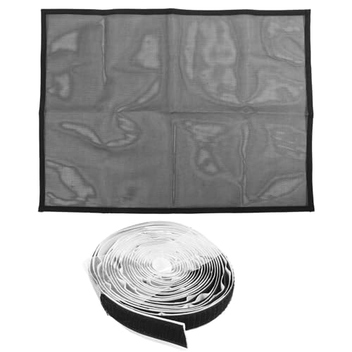 Fireplace Screen PVC Spark Guard Cover Safe Mesh Gate Dustproof Child Proof Barrier for Toddler Baby Pets Black (29 * 40inch) von Zoeyilan