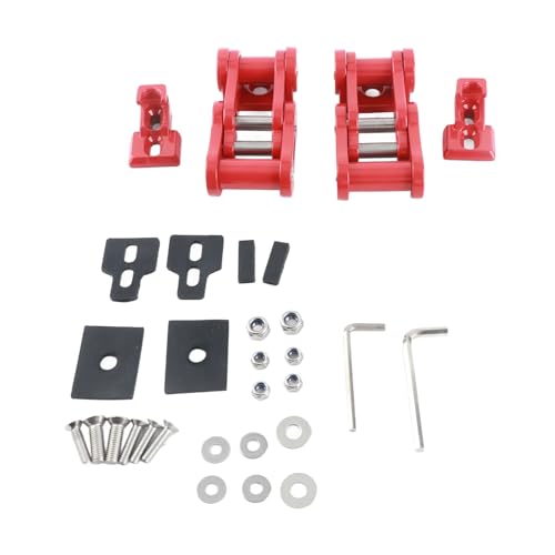 Haubenriegel Kit Langlebige Verriegelung Motor Bonnet Fang für JK 2 Tür Unbegrenzt 4 Tür (Rot) von Zoeyilan